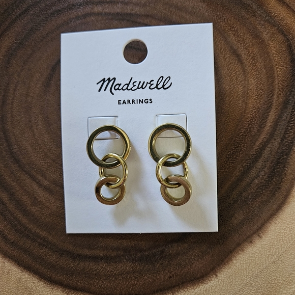 Madewell Hoop Dream Links Dangle Earrings NWT - Picture 2 of 4